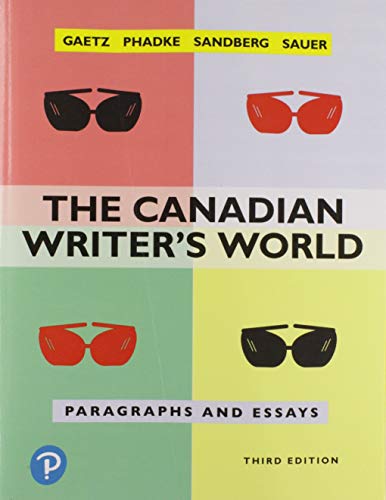 Stock image for Canadian Writer's World, The: Paragraphs and Essays for sale by ThriftBooks-Dallas