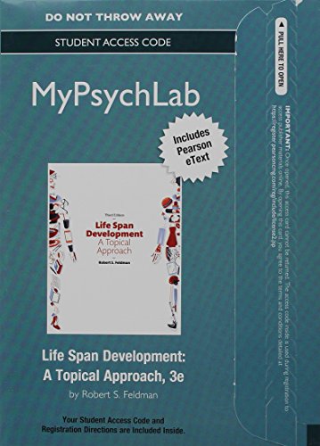 Imagen de archivo de NEW MyLab Psychology with Pearson eText -- Access Card -- for Life Span Development: A Topical Approach a la venta por Textbooks_Source