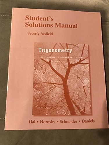 9780134310213: Student's Solutions Manual for Trigonometry
