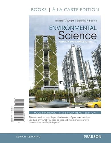 Imagen de archivo de Environmental Science: Toward A Sustainable Future a la venta por Front Cover Books