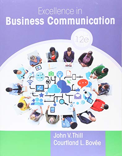 Beispielbild fr Excellence in Business Communication zum Verkauf von BooksRun