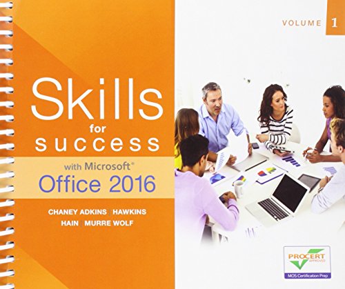 Beispielbild fr Skills for Success with Microsoft Office 2016 Volume 1 (Skills for Success for Office 2016 Series) zum Verkauf von BooksRun