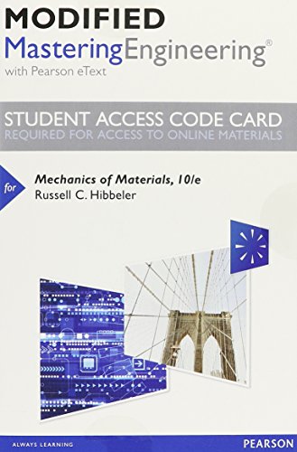 Beispielbild fr Modified Mastering Engineering with Pearson eText -- Standalone Access Card -- for Mechanics of Materials zum Verkauf von jasonybooks