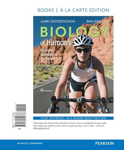 Stock image for Biology of Humans: Concepts, Applications, and Issues for sale by LibraryMercantile