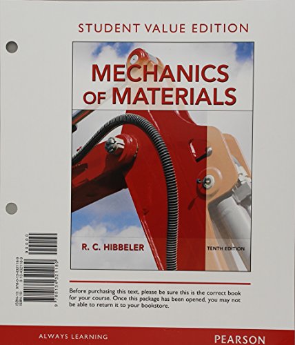 Beispielbild fr Mechanics of Materials, Student Value Edition Plus Mastering Engineering with Pearson eText -- Access Card Package (10th Edition) zum Verkauf von Best Value for You