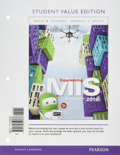 Stock image for Experiencing MIS, Student Value Edition (7th Edition) for sale by SecondSale