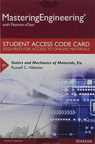 Stock image for Mastering Engineering with Pearson eText -- Standalone Access Card -- for Statics and Mechanics of Materials for sale by Textbooks_Source