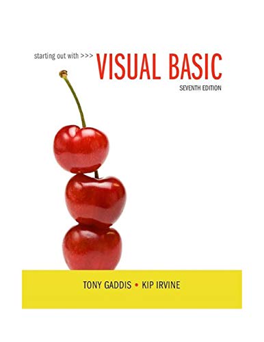 9780134400150: Starting Out With Visual Basic