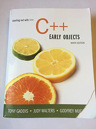 9780134400242: Starting Out with C++: Early Objects
