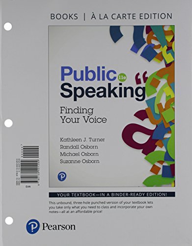 Stock image for Public Speaking: Finding Your Voice -- Books a la Carte (11th Edition) for sale by BGV Books LLC