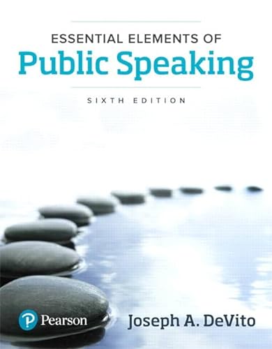 Stock image for Essential Elements of Public Speaking (6th Edition) for sale by SecondSale