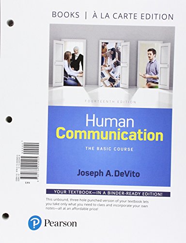 Stock image for Human Communication: The Basic Course -- Print Offer [Loose-Leaf] (14th Edition) for sale by GoldenWavesOfBooks