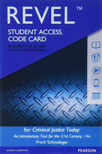 Stock image for Revel for Criminal Justice Today: An Introductory Text for the 21st Century -- Access Card (14th Edition) for sale by Books Unplugged