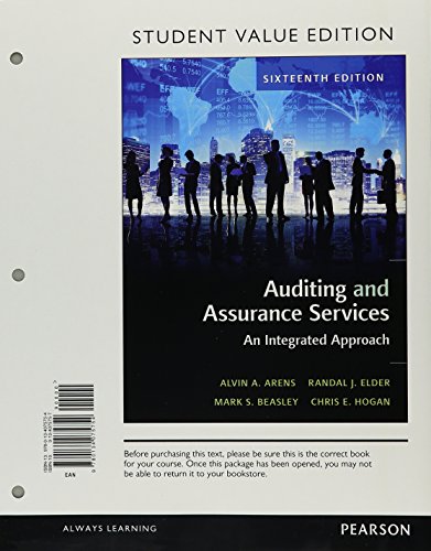 Imagen de archivo de Auditing and Assurance Services, Student Value Edition Plus MyLab Accounting with Pearson eText -- Access Card Package a la venta por HPB-Red