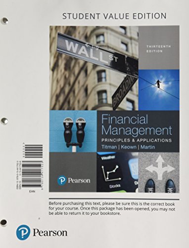 Beispielbild fr Financial Management: Principles and Applications zum Verkauf von BooksRun