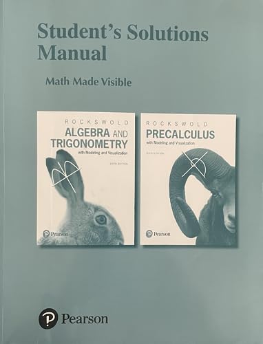 9780134418537: Algebra and Trigonometry with Modeling and Visualization / Precalculus with Modeling and Visualization