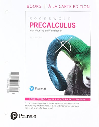 Stock image for Precalculus with Modeling & Visualization, Books a la Carte Edition for sale by SecondSale