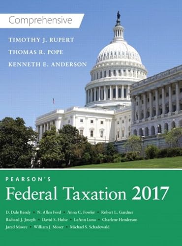 Beispielbild fr Pearson's Federal Taxation 2017 Comprehensive (30th Edition) zum Verkauf von SecondSale