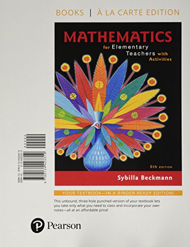 Stock image for Mathematics for Elementary Teachers with Activities for sale by BooksRun