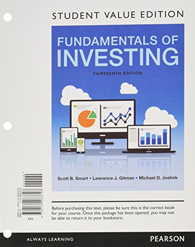 Imagen de archivo de Fundamentals of Investing, Student Value Edition Plus MyLab Finance with Pearson eText -- Access Card Package a la venta por Textbooks_Source