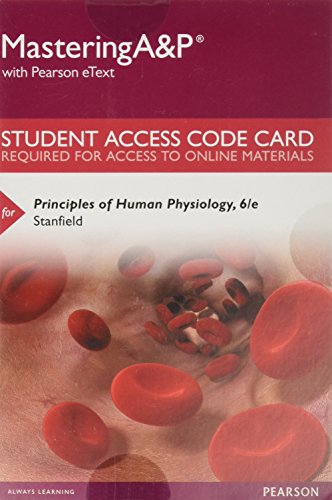 Imagen de archivo de Mastering AAndP with Pearson eText - Standalone Access Card - for Principles of Human Physiology (6th Edition) a la venta por jasonybooks