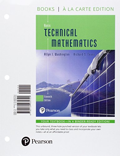 Beispielbild fr Basic Technical Mathematics, Books a la Carte Edition zum Verkauf von Better World Books
