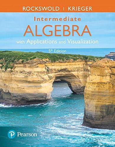 9780134442327: Intermediate Algebra with Applications and Visualization