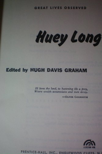 Imagen de archivo de Huey Long a la venta por Pomfret Street Books