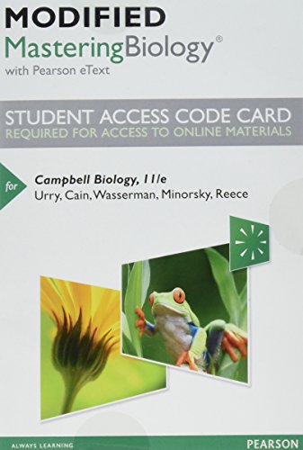 Stock image for Modified Mastering Biology with Pearson eText -- Standalone Access Card -- for Campbell Biology for sale by jasonybooks