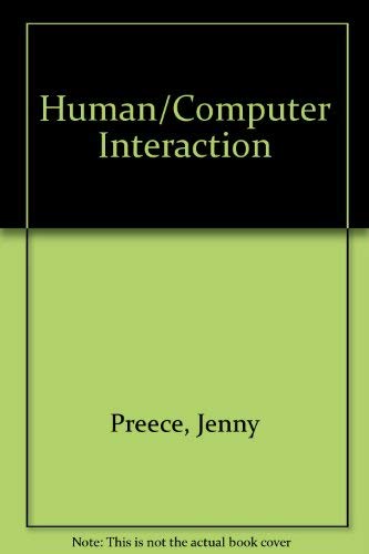 Imagen de archivo de Human/Computer Interaction a la venta por AwesomeBooks