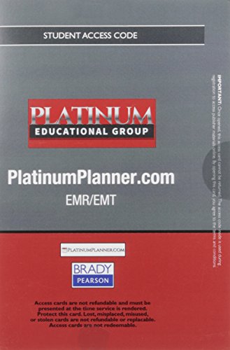 9780134453750: Platinum Planner EMR/EMT: Basic Life Support