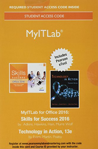 Stock image for Skills 2016 -- MyLab IT with Pearson eText Access Code + Technology in Action (My It Lab) for sale by Bulrushed Books