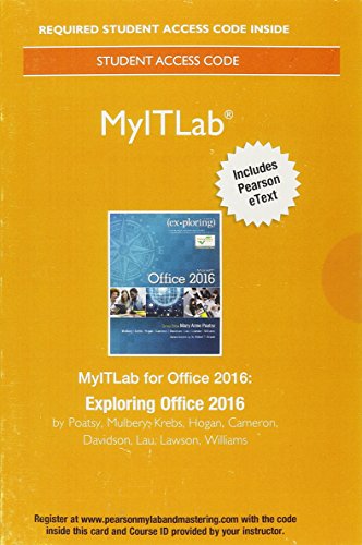 9780134455877: Exploring Office 2016 MyITLab Access Code: Includes Pearson Etext