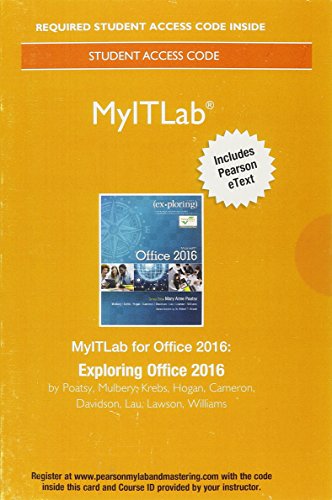 Stock image for MyITLab with Pearson eText--Access Card--for Exploring Microsoft Office 2016 for sale by Vive Liber Books