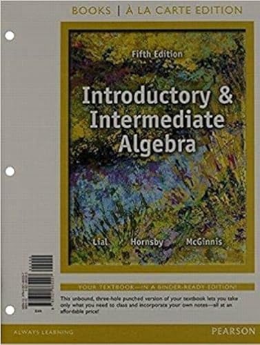 Stock image for Introductory and Intermediate Algebra, Books a la Carte Edition (6th Edition) for sale by SecondSale