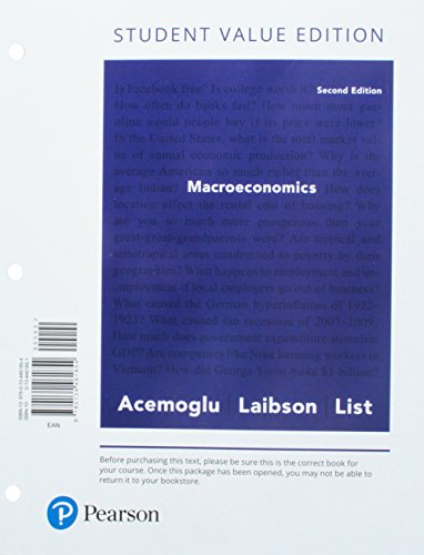 Imagen de archivo de Macroeconomics, Student Value Edition a la venta por Campus Bookstore