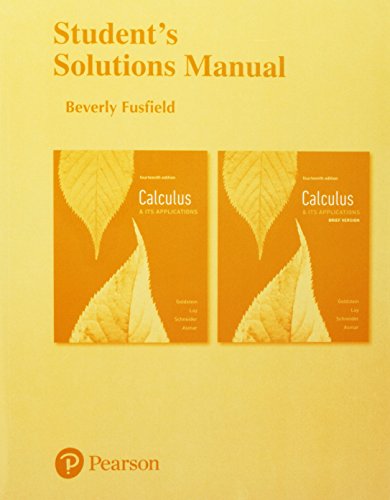 Beispielbild fr Student Solutions Manual for Calculus & Its Applications and Calculus & Its Applications, Brief Version zum Verkauf von BookHolders
