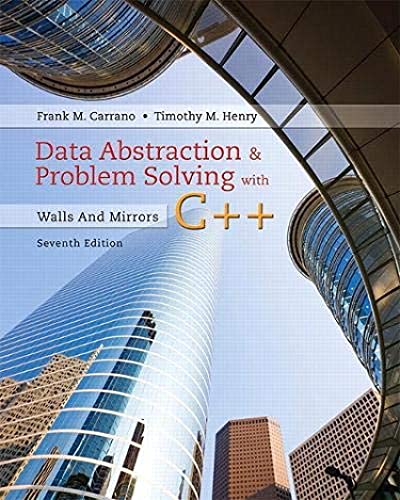 Imagen de archivo de Data Abstraction & Problem Solving With C++: Walls and Mirrors a la venta por TextbookRush