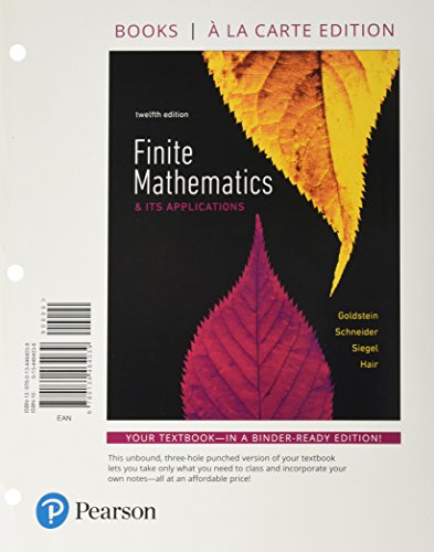 Stock image for Finite Mathematics & Its Applications, Books a la Carte Edition (12th Edition) for sale by SecondSale