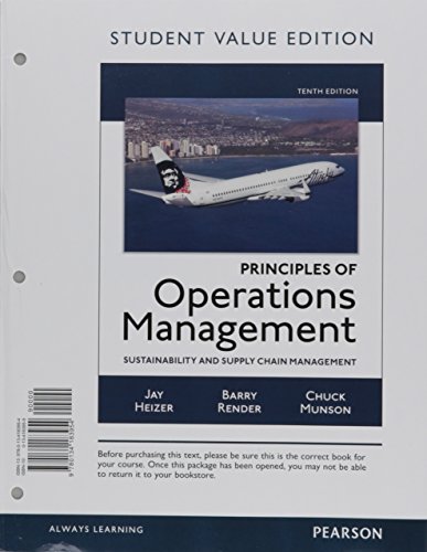 9780134467283: Principles of Operations Management: Sustainability and Supply Chain Management