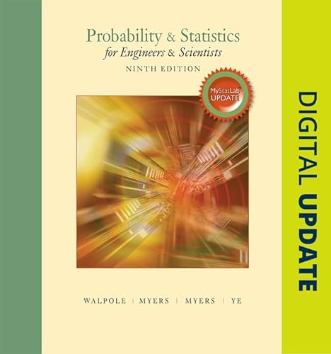9780134468914: Probability & Statistics for Engineers & Scientists, Mylab Statistics Update with Mylab Statistics Plus Pearson Etext -- Access Card Package: Mystatlab Update