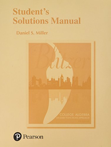 Student Solutions Manual for College Algebra (Paperback) - Robert Blitzer