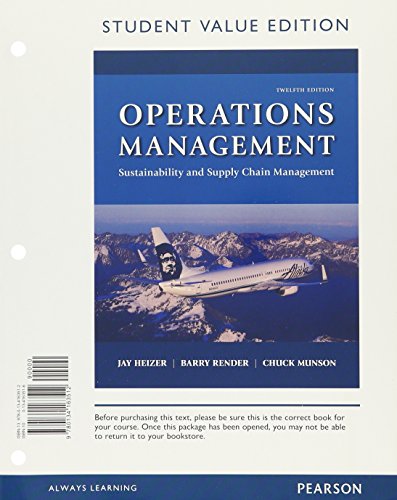 Imagen de archivo de Operations Management: Sustainability and Supply Chain Management, Student Value Edition Plus MyLab Operations Management with Pearson eText -- Access Card Package a la venta por GoldBooks