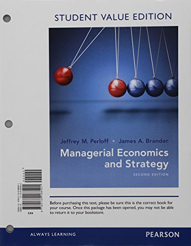 Imagen de archivo de Managerial Economics and Strategy, Student Value Edition Plus Mylab Economics with Pearson EText -- Access Card Package a la venta por TextbookRush
