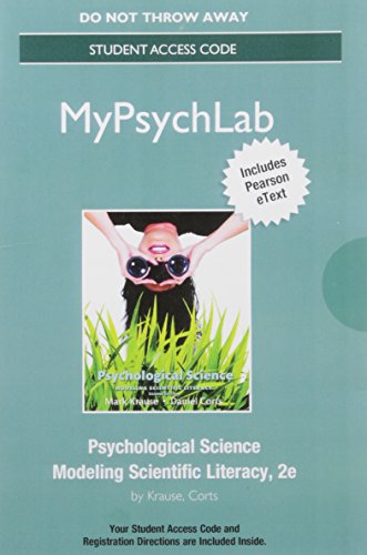 Imagen de archivo de New Mylab Psychology with Pearson Etext -- Standalone Access Card -- For Psychological Science: Modeling Scientific Literacy a la venta por BooksRun