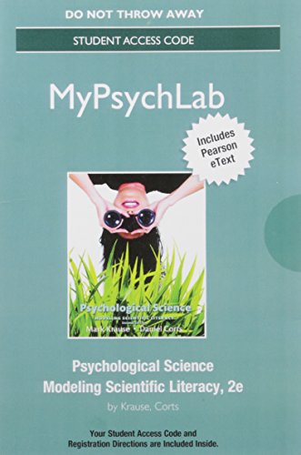 Stock image for New Mylab Psychology with Pearson Etext -- Standalone Access Card -- For Psychological Science: Modeling Scientific Literacy for sale by BooksRun