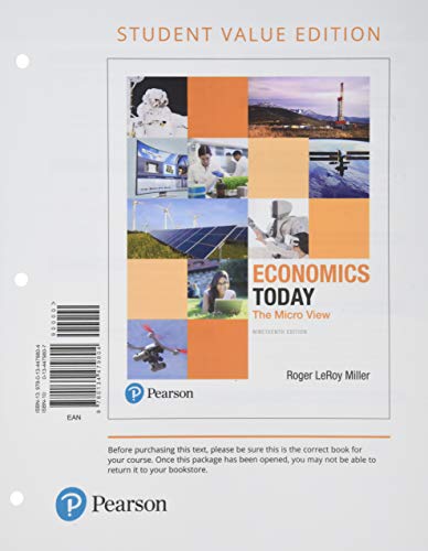 Imagen de archivo de Economics Today: The Micro View, Student Value Edition a la venta por HPB-Red