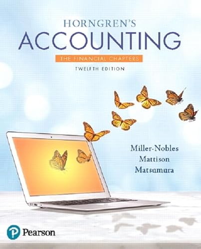 Beispielbild fr Horngren's Accounting, The Financial Chapters zum Verkauf von Bulrushed Books