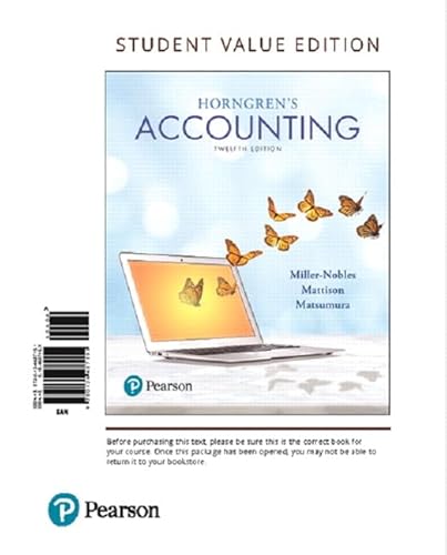 Stock image for Horngren's Accounting, Student Value Edition for sale by SGS Trading Inc