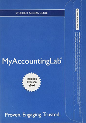 9780134490663: Myaccountinglab + Pearson Etext Access Card for Horngren's Accounting, the Managerial Chapters